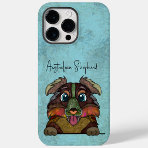 Coque Pour Pour iPhone 14 Pro Max Le Berger Australien, visage laid