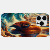 Coques Case-Mate iPhone le bison majestueux est haut (Verso (horizontal))