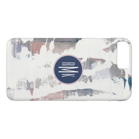 Coques Case-Mate iPhone Le blanc du monogramme | cultivent (Dos (Horizontal))