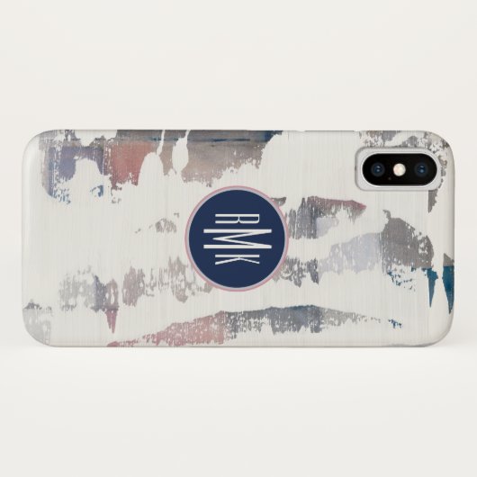 Coques Case-Mate iPhone Le blanc du monogramme | cultivent (Dos (Horizontal))