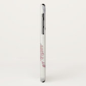 Coques Case-Mate iPhone Le blanc du monogramme | cultivent (Dos/Gauche)