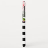 Coques Case-Mate iPhone Le blanc noir floral romantique Girly barre le (Dos/Gauche)