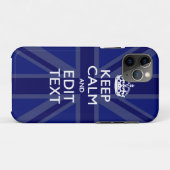 Coques Case-Mate iPhone Le bleu de minuit gardent le calme pour obtenir (Dos (Horizontal))