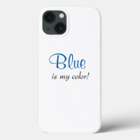 Le bleu est ma couleur, une jolie phrase de fille