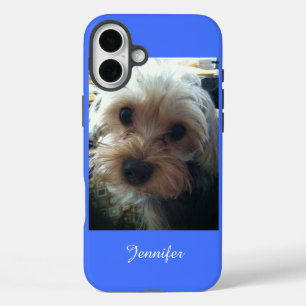 iPhone 16 Plus Case Le bleu ou CHOISISSENT VOTRE COULEUR Yorkie mignon