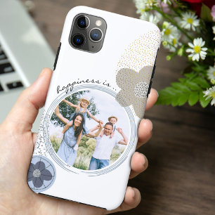 Case-Mate iPhone Case Le bonheur est .. Photo de famille Fleurs Pop Ar