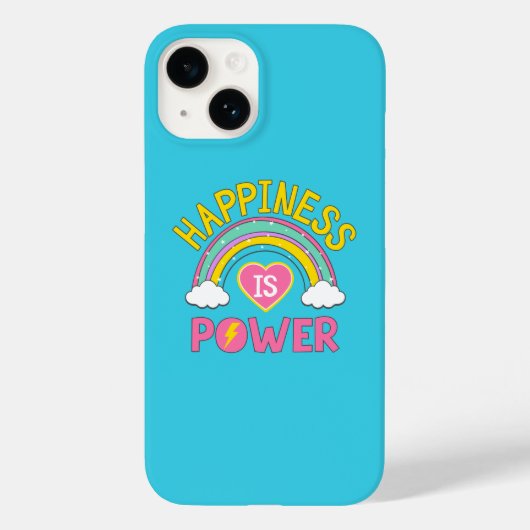 Coques Case-Mate iPhone Le bonheur est Power Rainbow (Verso)