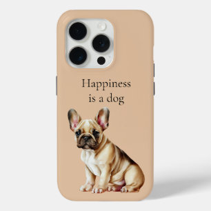 Coque iPhone 15 Pro Le bonheur est un chien