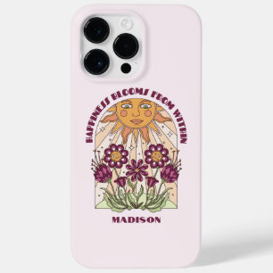 Coque Pour Pour iPhone 14 Pro Max Le Bonheur Fleurit De L'Intérieur Rétro Personnali