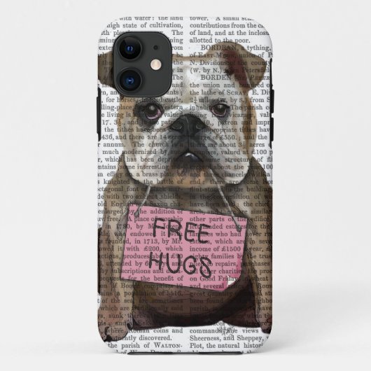 Coques Case-Mate iPhone Le bouledogue libèrent des étreintes (Dos)