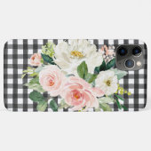 Coques Case-Mate iPhone Le buffle noir coche la floraison verte rose blanc (Dos (Horizontal))
