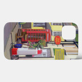 Coques Case-Mate iPhone Le bureau de poste de village avec pool (Verso (horizontal))