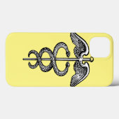 Coques Case-Mate iPhone Le caducée (Verso (horizontal))