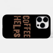 Coques Case-Mate iPhone le café aide typographie rétro drôle de café (Verso (horizontal))