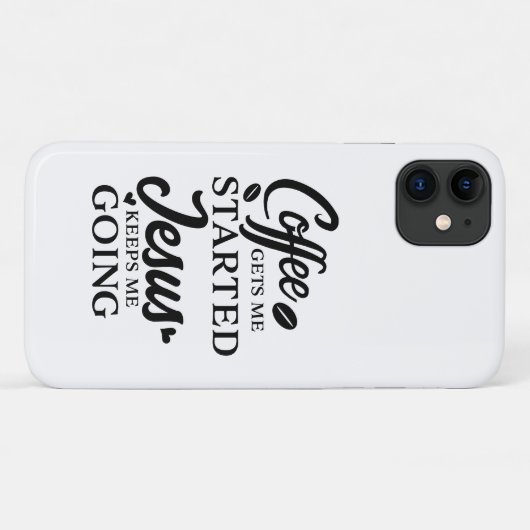 Coques Case-Mate iPhone Le Café Christian Citation Me Lance En Script (Dos (Horizontal))