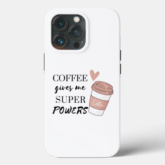 Coques Case-Mate iPhone Le café me donne des super pouvoirs (Verso)