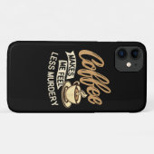 Coques Case-Mate iPhone Le café me fait me sentir moins meurtrier (Dos (Horizontal))