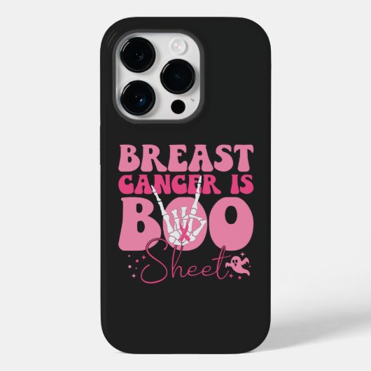 Coques Case-Mate iPhone Le cancer du sein est la feuille de bas Halloween (Verso)