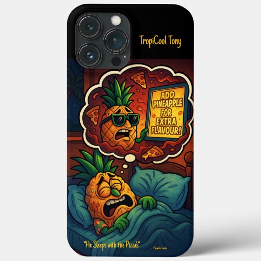 Coques Case-Mate iPhone Le cauchemar de TropiCool Tony - Ananas sur pizza (Verso)