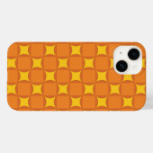 Coques Case-Mate iPhone Le cercle de style des années 70 Orange (Verso (horizontal))