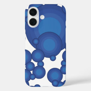 Coques iPhone 16 Le cercle de style des années Blue 70