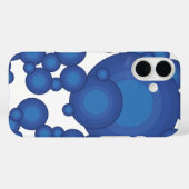 Coques Case-Mate iPhone Le cercle de style des années Blue 70 (Verso (horizontal))