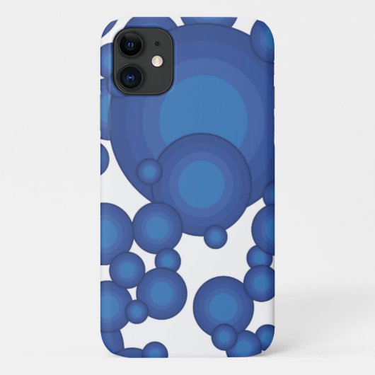 Coques Case-Mate iPhone Le cercle de style des années Blue 70's (Dos)