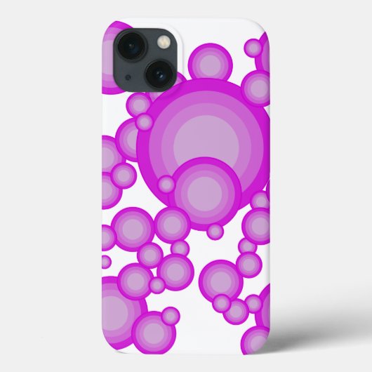 Coques Case-Mate iPhone Le cercle de style Violet des années 70 (Verso)