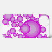 Coques Case-Mate iPhone Le cercle de style Violet des années 70 (Verso (horizontal))