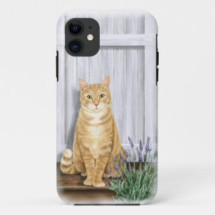 Coques Pour iPhone Le chat de porte de lavande