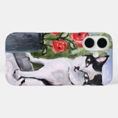 Coques Case-Mate iPhone Le chat et les coquelicots (Verso (horizontal))