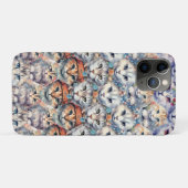Coques Case-Mate iPhone Le chat fait face au Motif Hexagon (Dos (Horizontal))