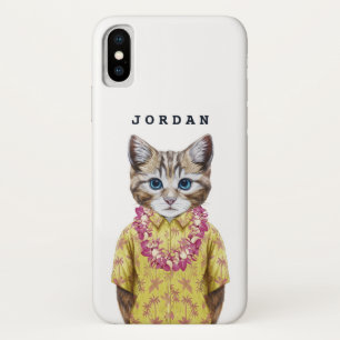 Case-Mate iPhone Case Le chat hawaïen de Kitty ajoutent votre nom