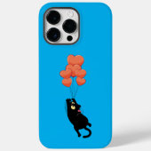 Coques Case-Mate iPhone Le chat noir vole sur les coeurs (Verso)