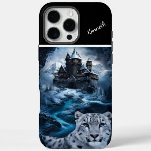 Coques iPhone 16 Pro Max Le château d'hiver de Snow Leopard
