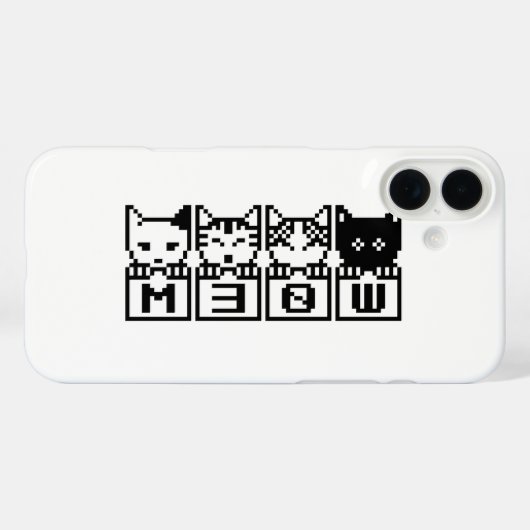COQUES Case-Mate iPhone LE CHATS M30W 8 BITS (Verso (horizontal))