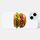 Coques Case-Mate iPhone Le cheeseburger appétissant de SlipperyJoe crousti (Verso (horizontal))
