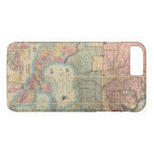 Coques Case-Mate iPhone Le chemin de fer et la carte militaire de Colton (Dos (Horizontal))