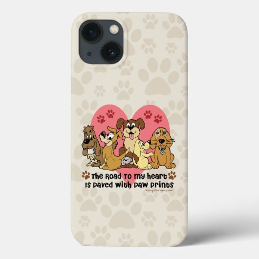 Coques Case-Mate iPhone Le chemin vers mon coeur Chiens Empreintes de patt (Verso)