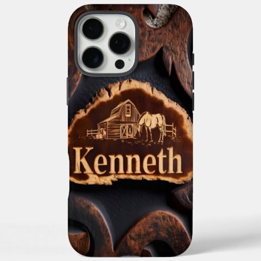 Coques Case-Mate iPhone Le cheval de ferme Kenneth (Verso)