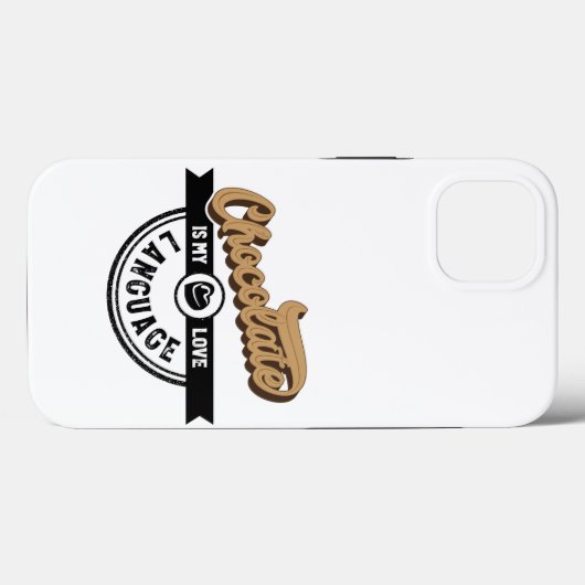 Coques Case-Mate iPhone Le chocolat est ma langue d'amour (Verso (horizontal))
