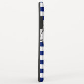 Coques Case-Mate iPhone Le chrome argenté aiment la sirène sur les rayures (Dos/Droite)