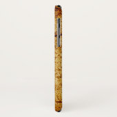 Coques Case-Mate iPhone Le coeur brisé rouge sur un mur d'or (Dos/Gauche)