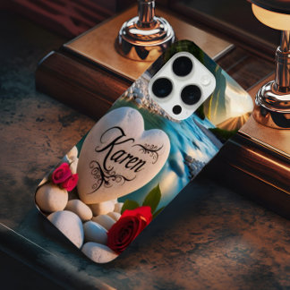 Coque iPhone 15 Pro Le coeur de Karen au bord de la rivière