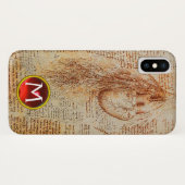 Coques Case-Mate iPhone Le coeur et les artères bronchiques Gem Monogramme (Dos (Horizontal))