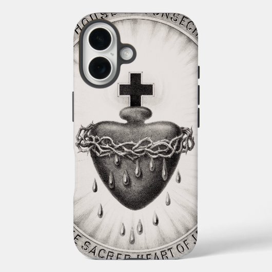 Coques Case-Mate iPhone Le Coeur le plus sacré de Jésus-Christ (Verso)