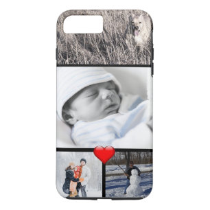 Coque iPhone 7 Plus Le collage de photo de famille font votre propre