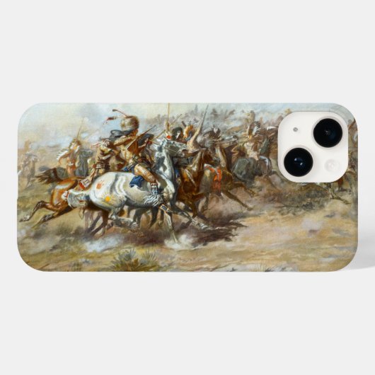 Coques Case-Mate iPhone Le combat de Custer Bataille Charles Marion Russel (Verso (horizontal))