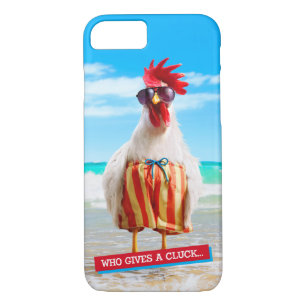 Coque Case-Mate Pour iPhone Le coq Dude Chillin' à la plage dans les maillots