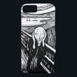 Coque iPhone 8/7 Le cri d'Edvard Munch<br><div class="desc">Le Cri d'Edvard Munch lithographie d'art en noir et blanc : expressionnisme art moderne expressionniste célèbre</div>